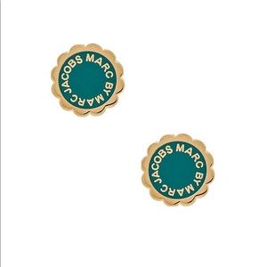 Teal and gold Marc Jacobs earrings